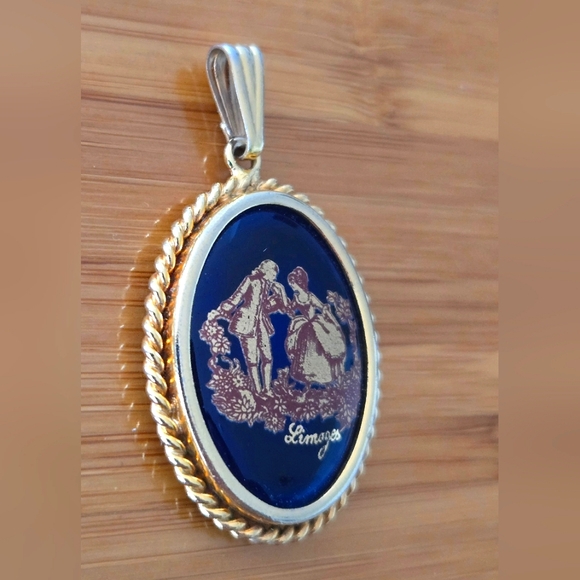 Limoges Porcelain pendant - Picture 2 of 5